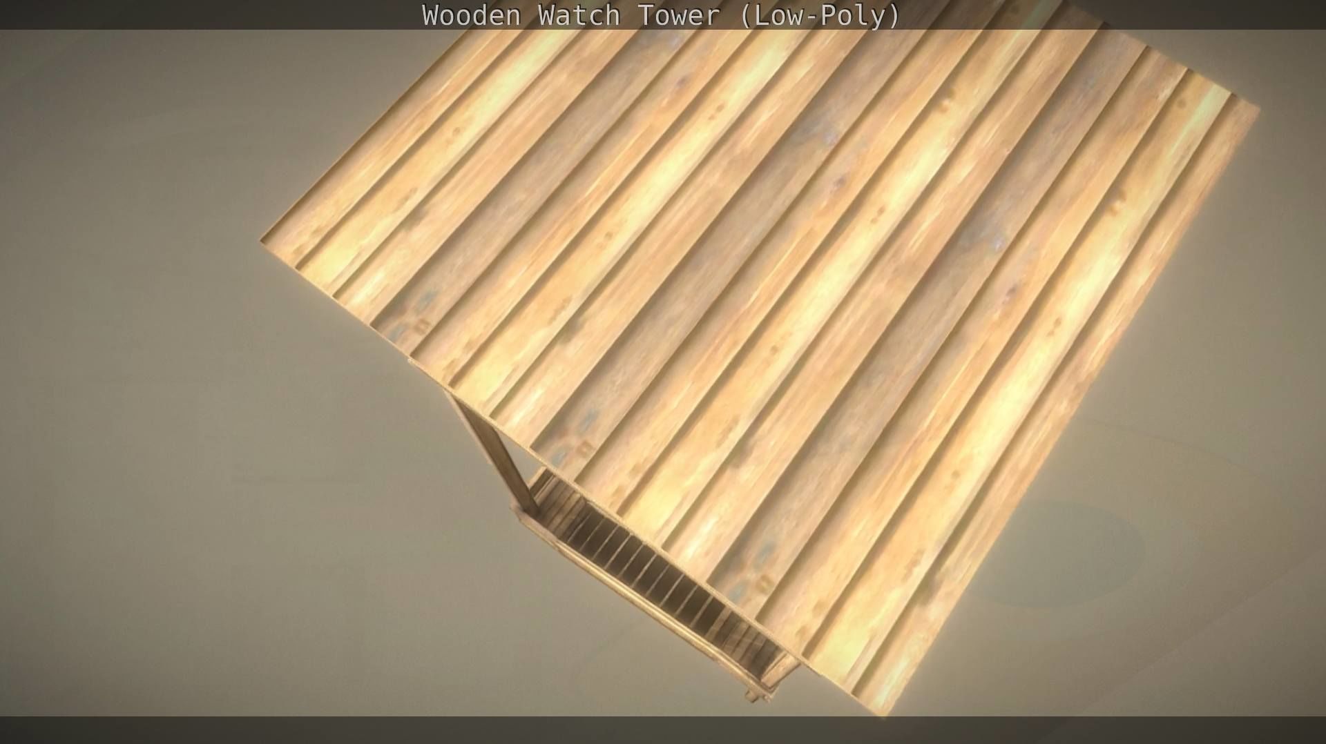 Watch Tower made of Wood Low-poly 3D model_77