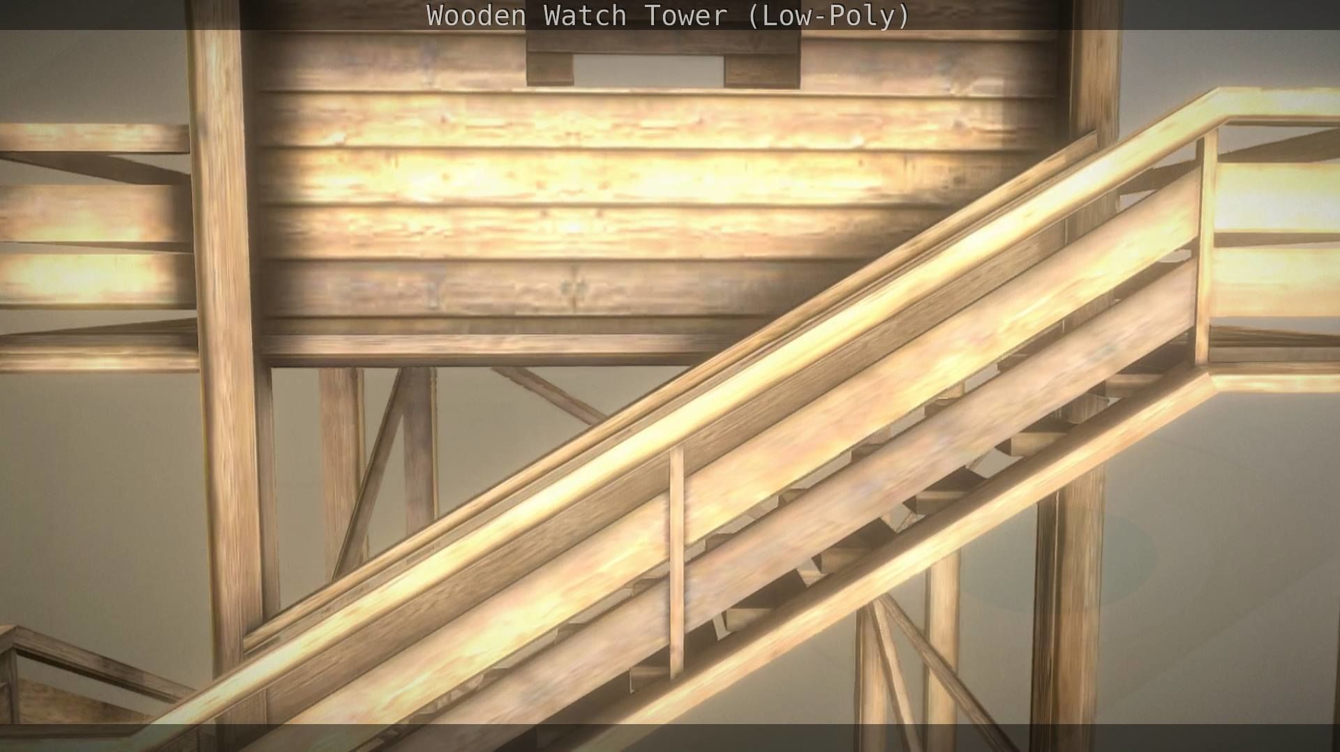 Watch Tower made of Wood Low-poly 3D model_96