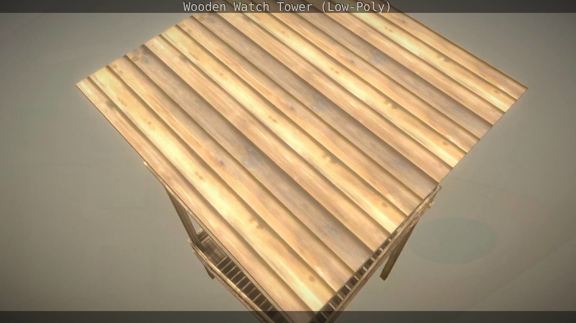 Watch Tower made of Wood Low-poly 3D model_80