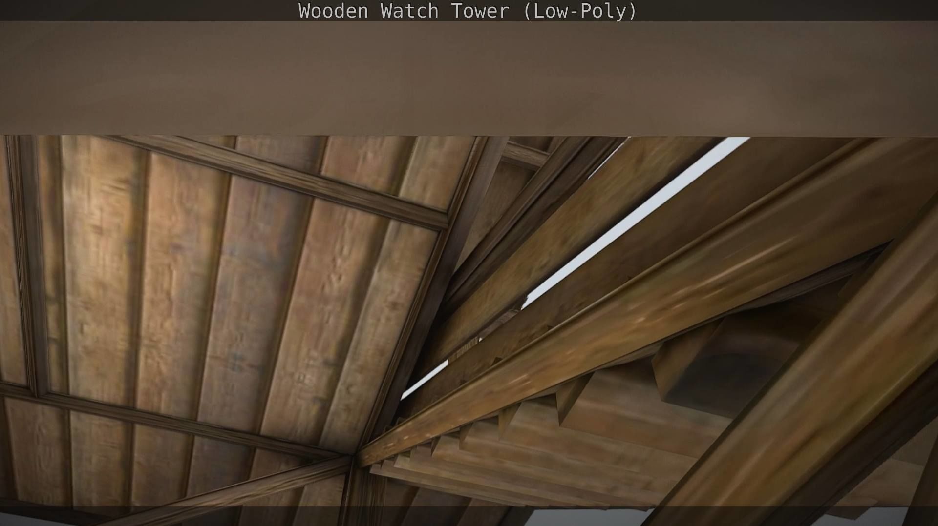 Watch Tower made of Wood Low-poly 3D model_115