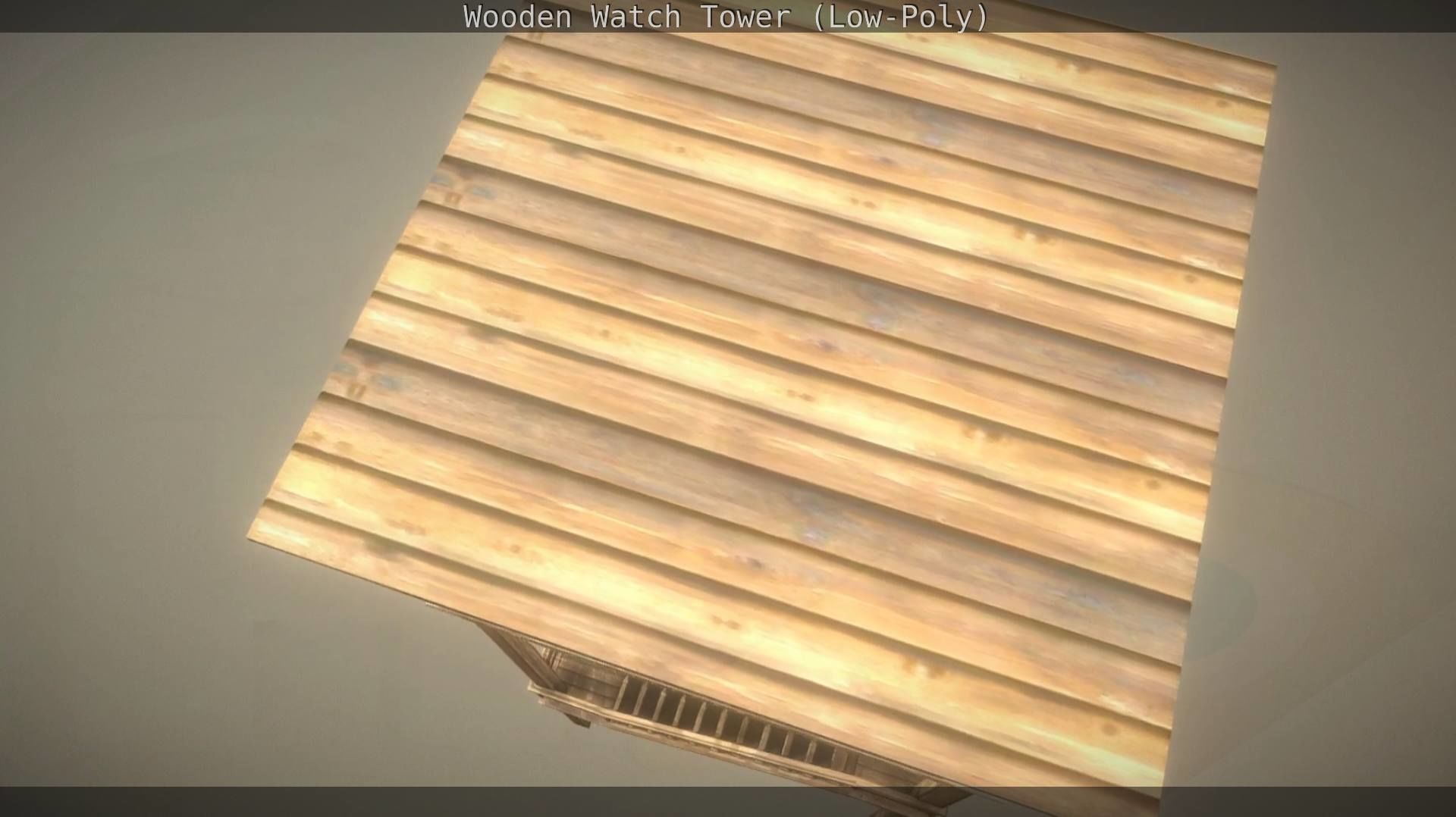 Watch Tower made of Wood Low-poly 3D model_79