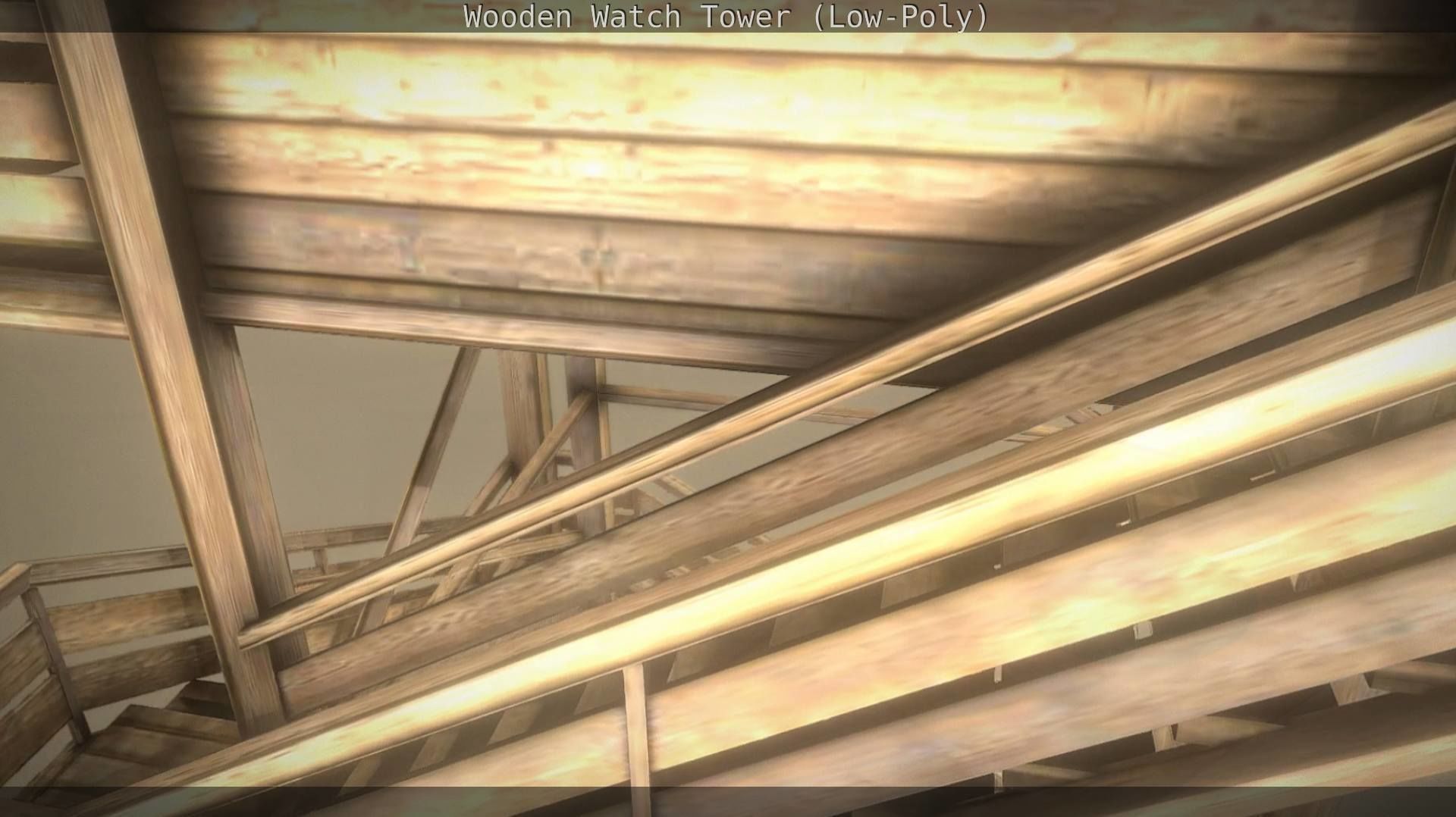 Watch Tower made of Wood Low-poly 3D model_127