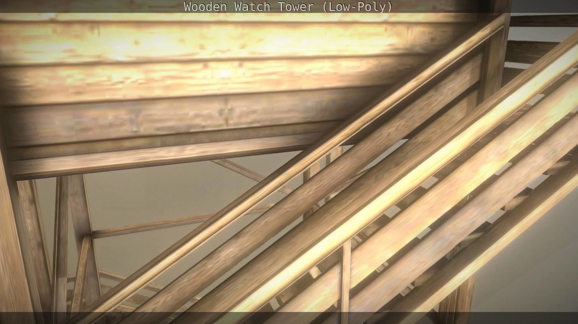 Watch Tower made of Wood Low-poly 3D model_126