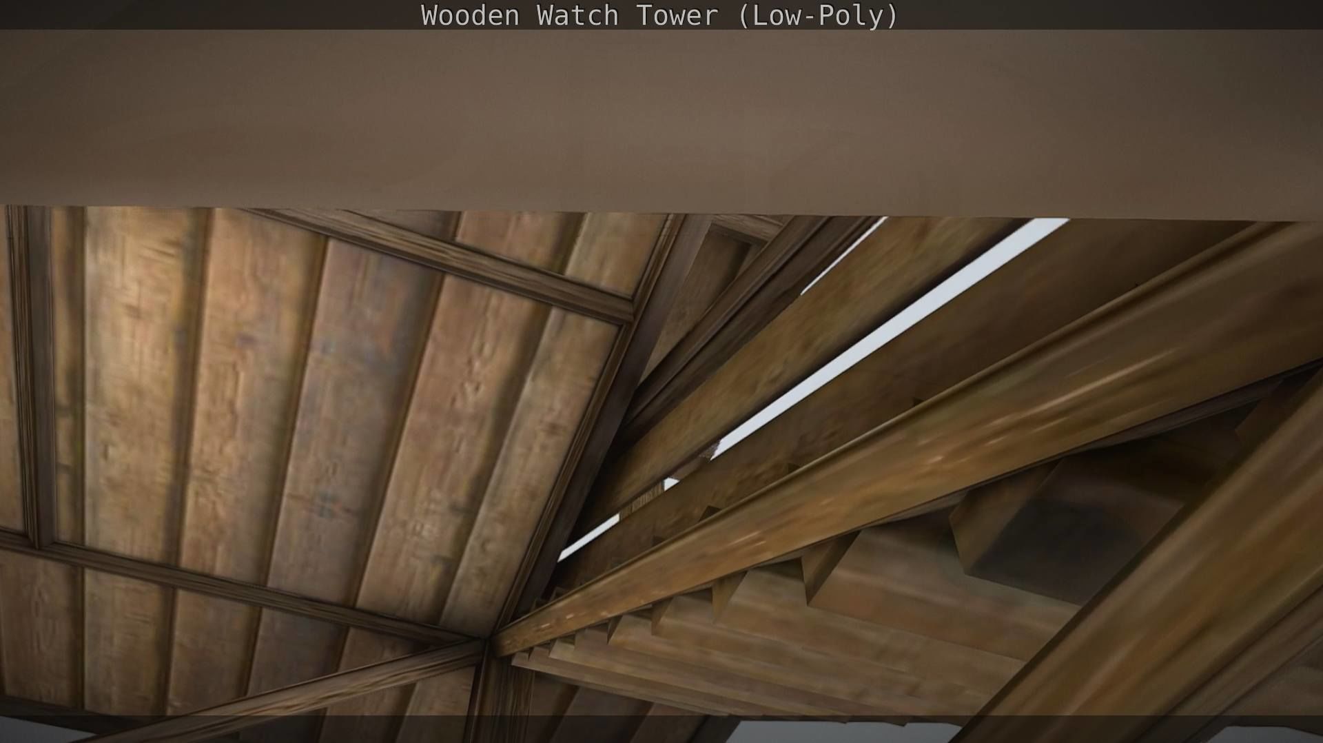 Watch Tower made of Wood Low-poly 3D model_114