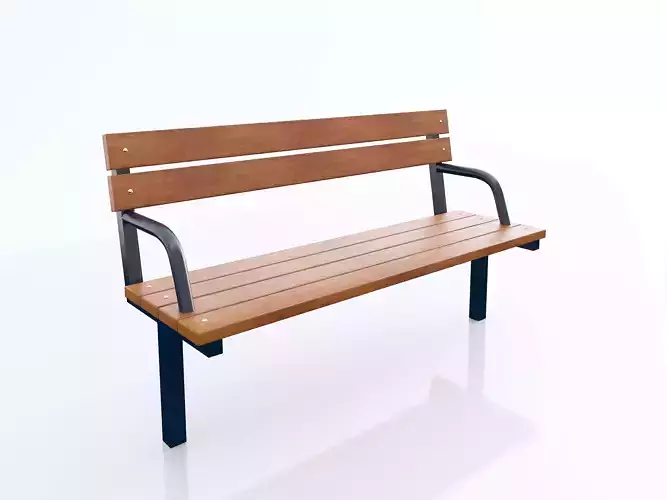 3d Bench wooden park 3D model