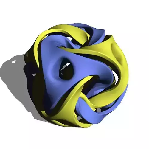 Octahedron transformed  3D print model