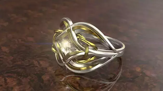 Engagement ring 3D model