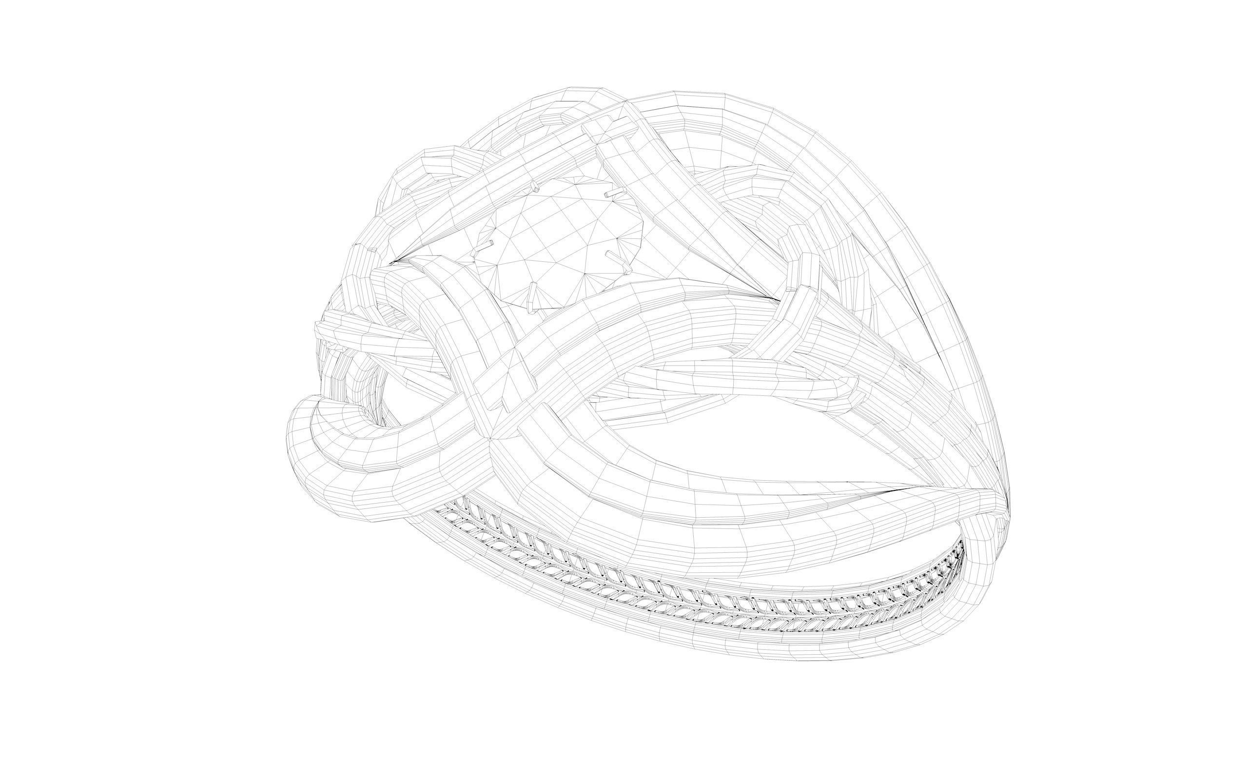 Engagement ring 3D model_1