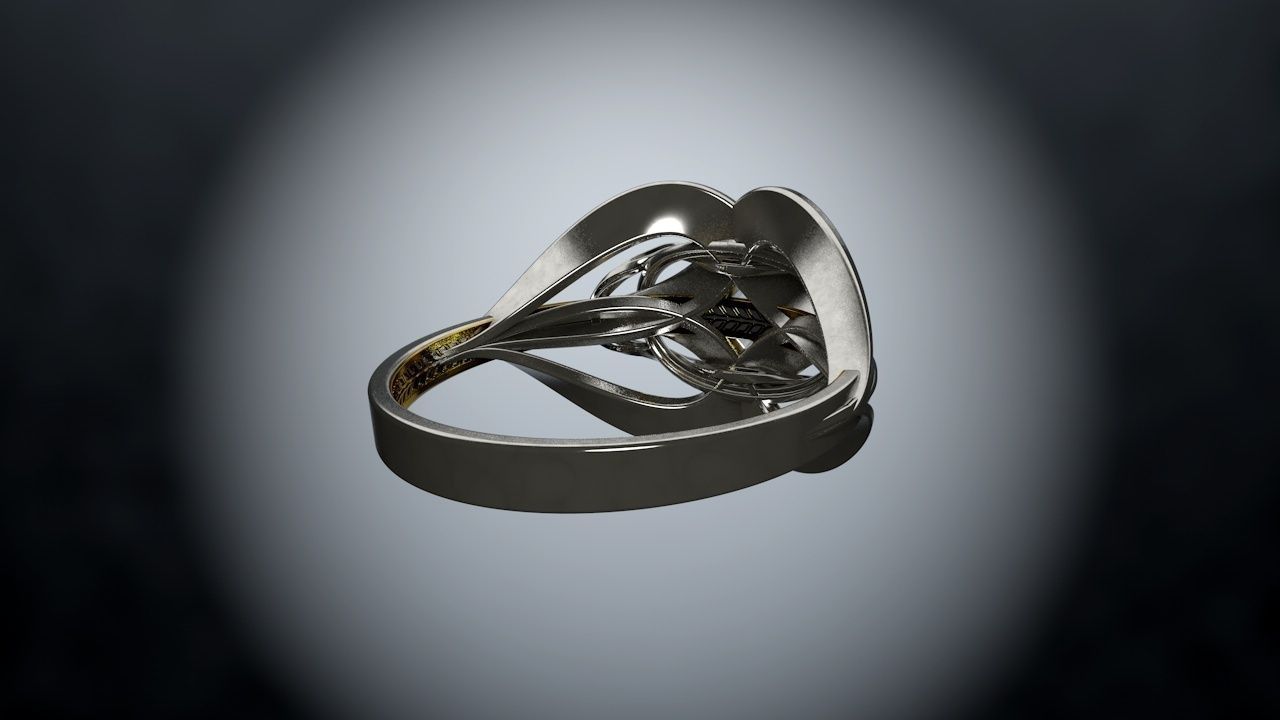 Engagement ring 3D model_6