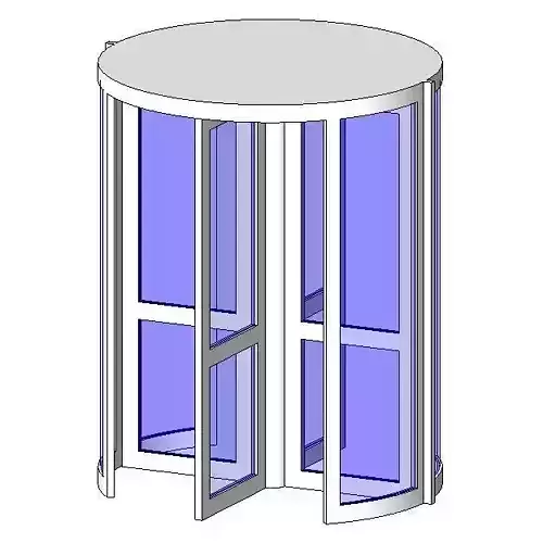 Tourniquet circular table with glass doors Free 3D model