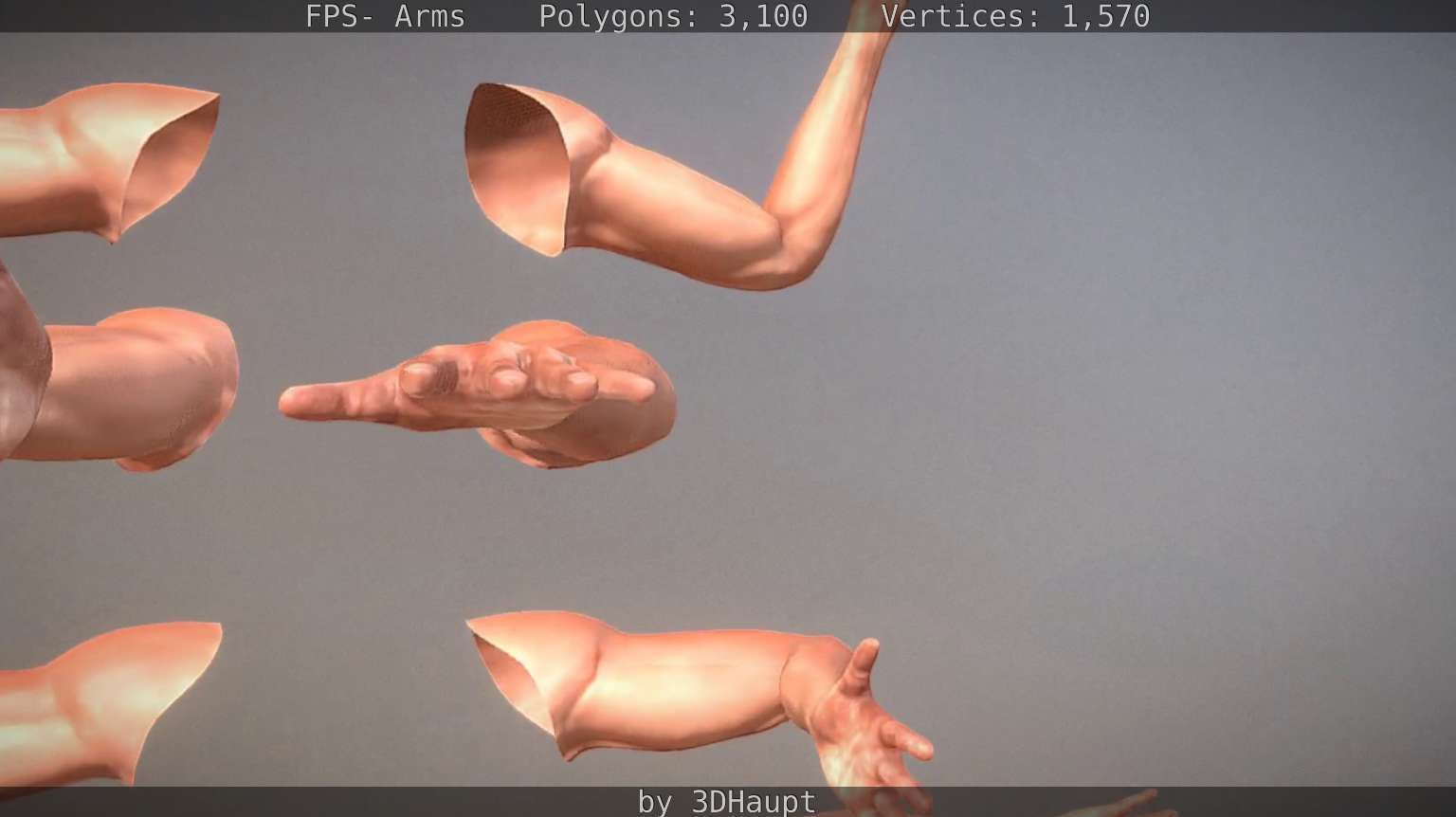 FPS-Arms Low-poly 3D model_16