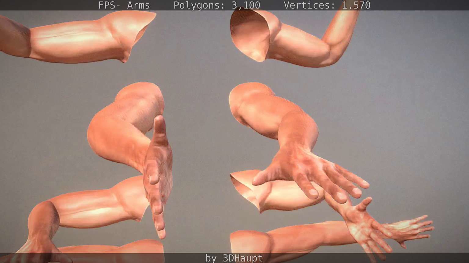 FPS-Arms Low-poly 3D model_15