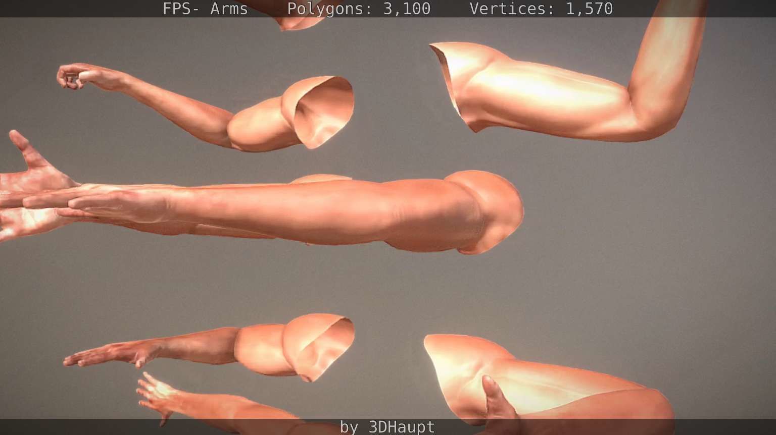 FPS-Arms Low-poly 3D model_14