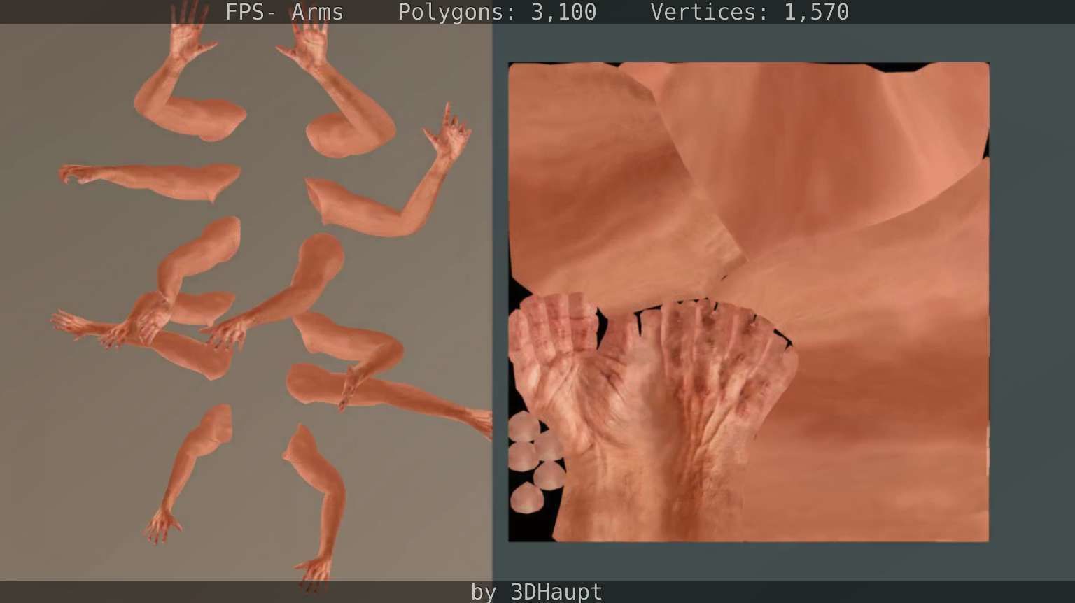 FPS-Arms Low-poly 3D model_58