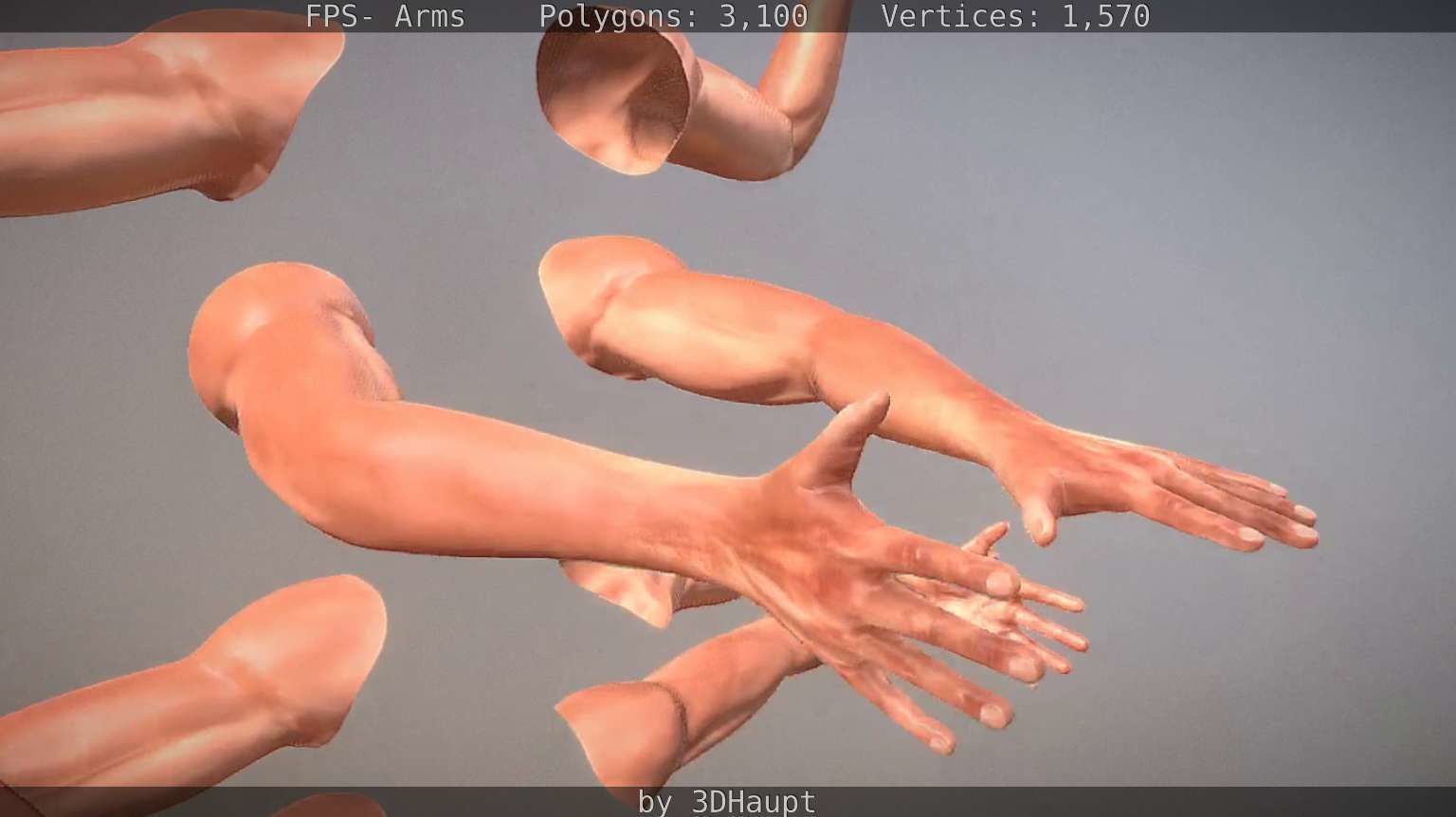 FPS-Arms Low-poly 3D model_17