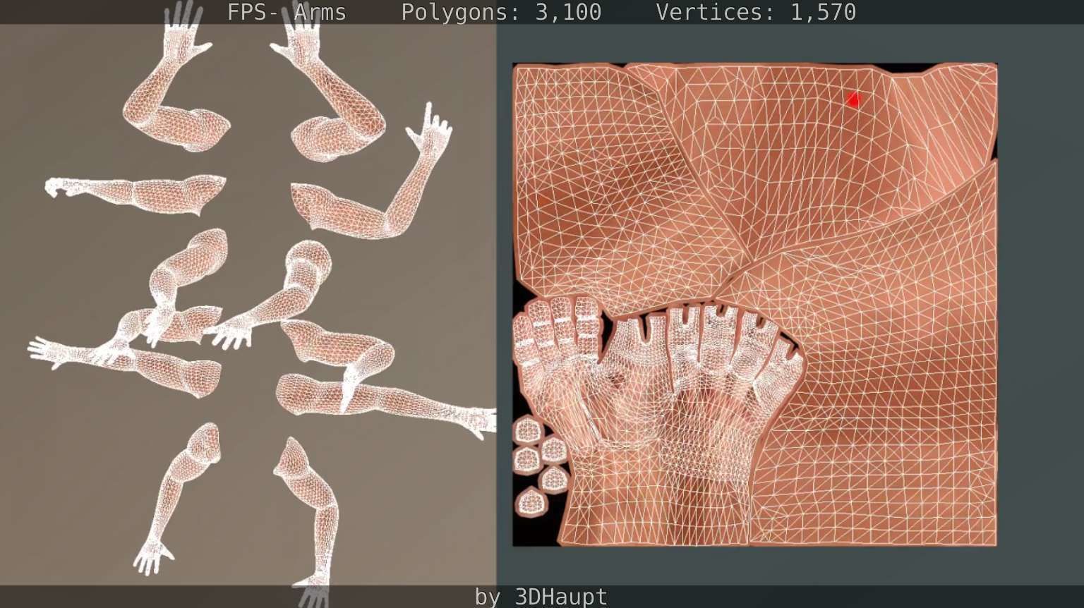 FPS-Arms Low-poly 3D model_83