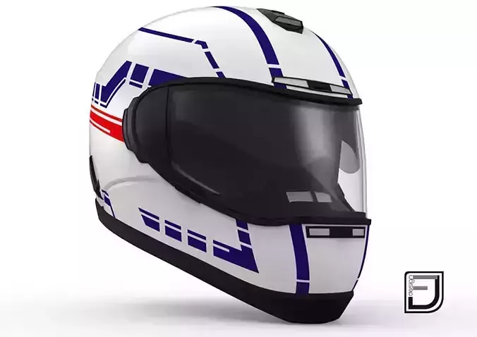 White Helmet H06 3D model