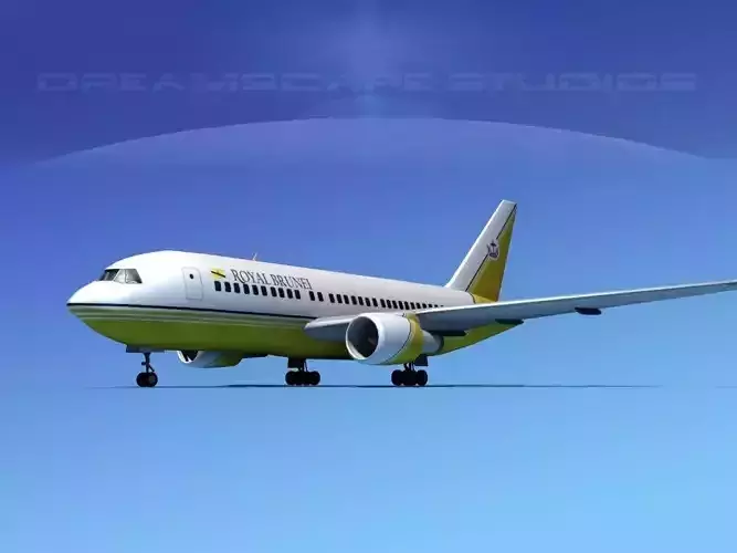 Boeing 767-100 Royal Brunei 3D model