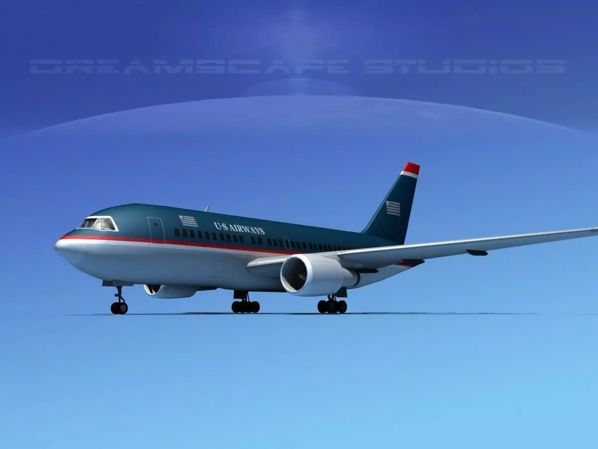 Boeing 767-100 US Air 3D model_0