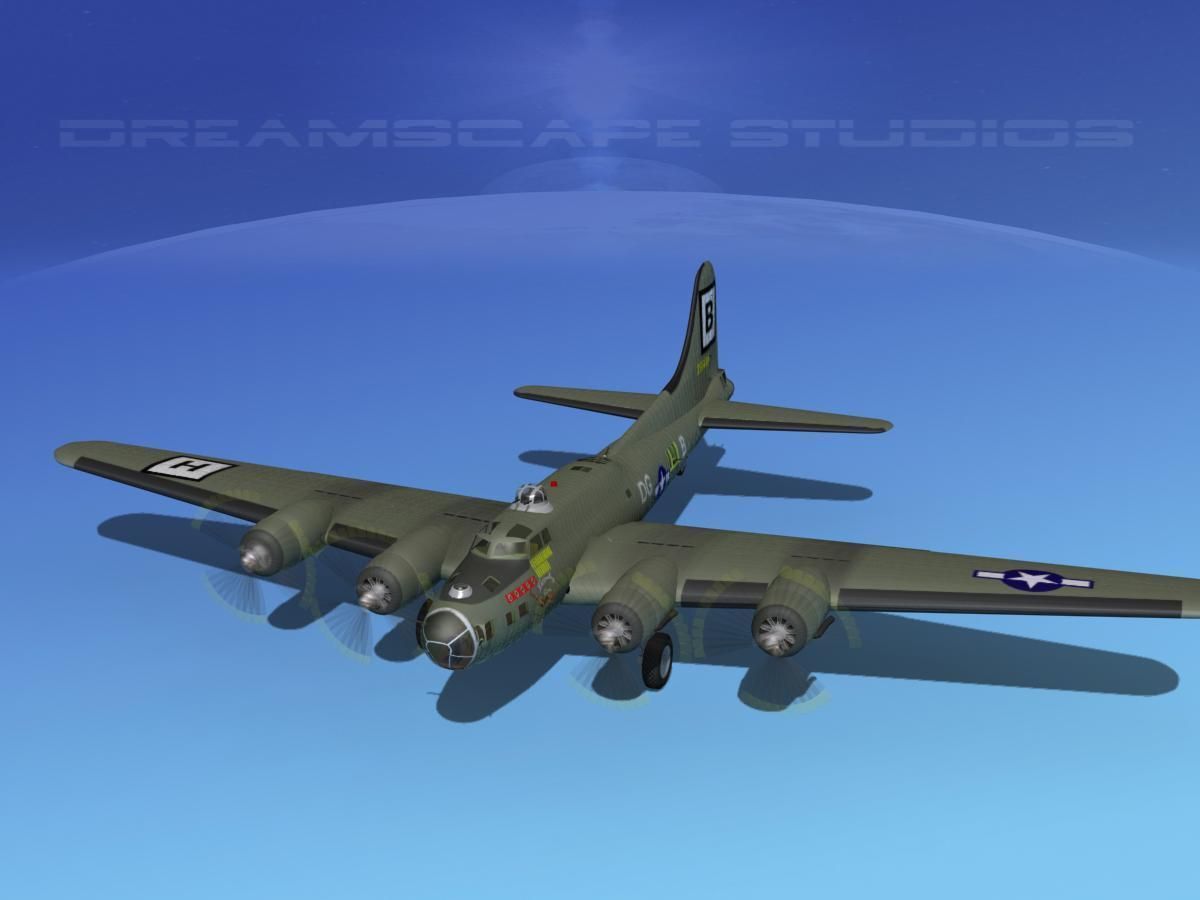 Boeing B-17F Flying Fortress HP V01 3D model_4