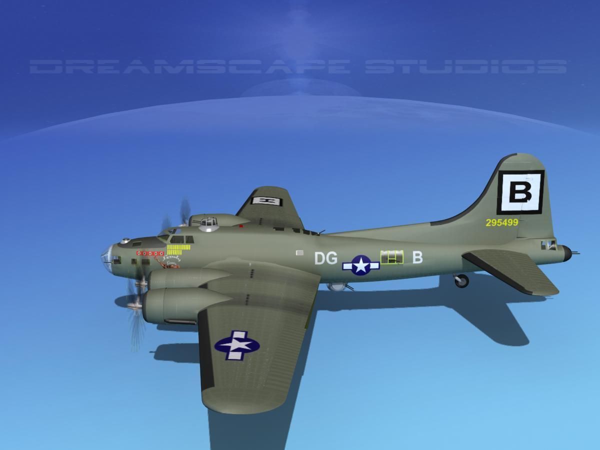 Boeing B-17F Flying Fortress HP V01 3D model_10