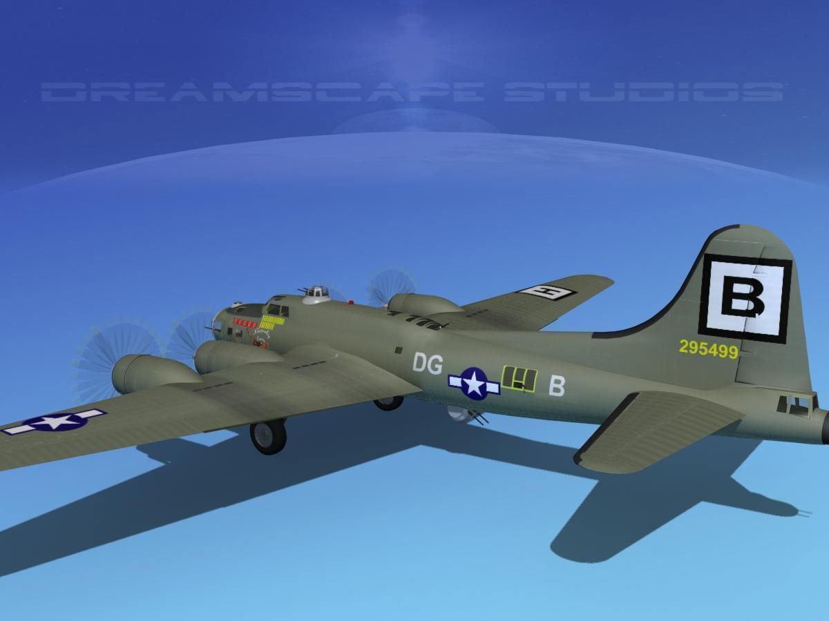 Boeing B-17F Flying Fortress HP V01 3D model_9
