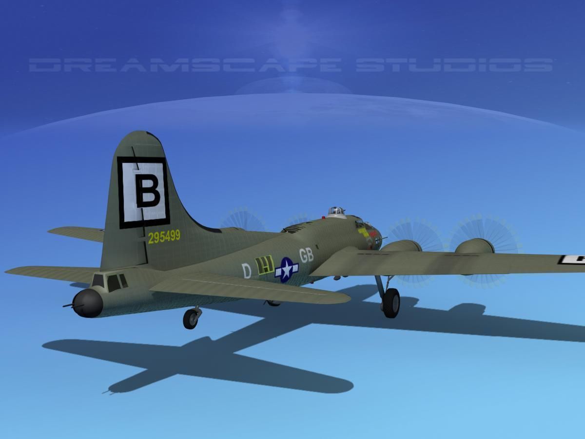 Boeing B-17F Flying Fortress HP V01 3D model_3