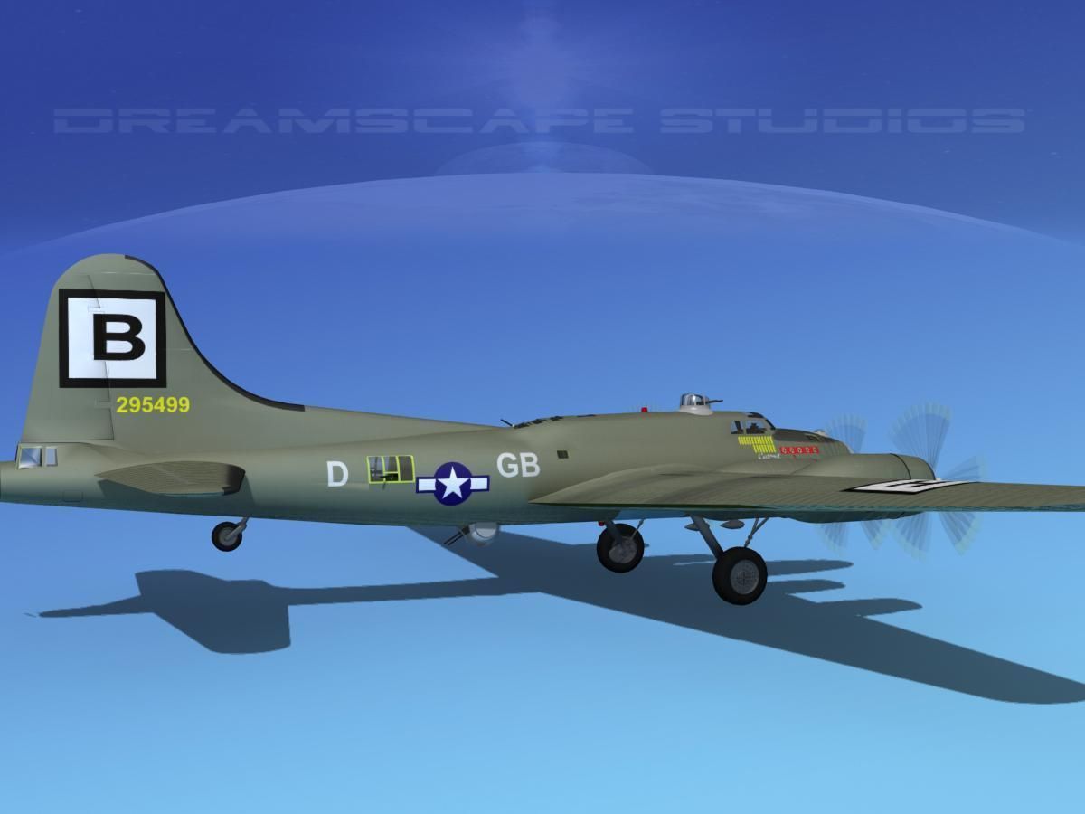 Boeing B-17F Flying Fortress HP V01 3D model_2