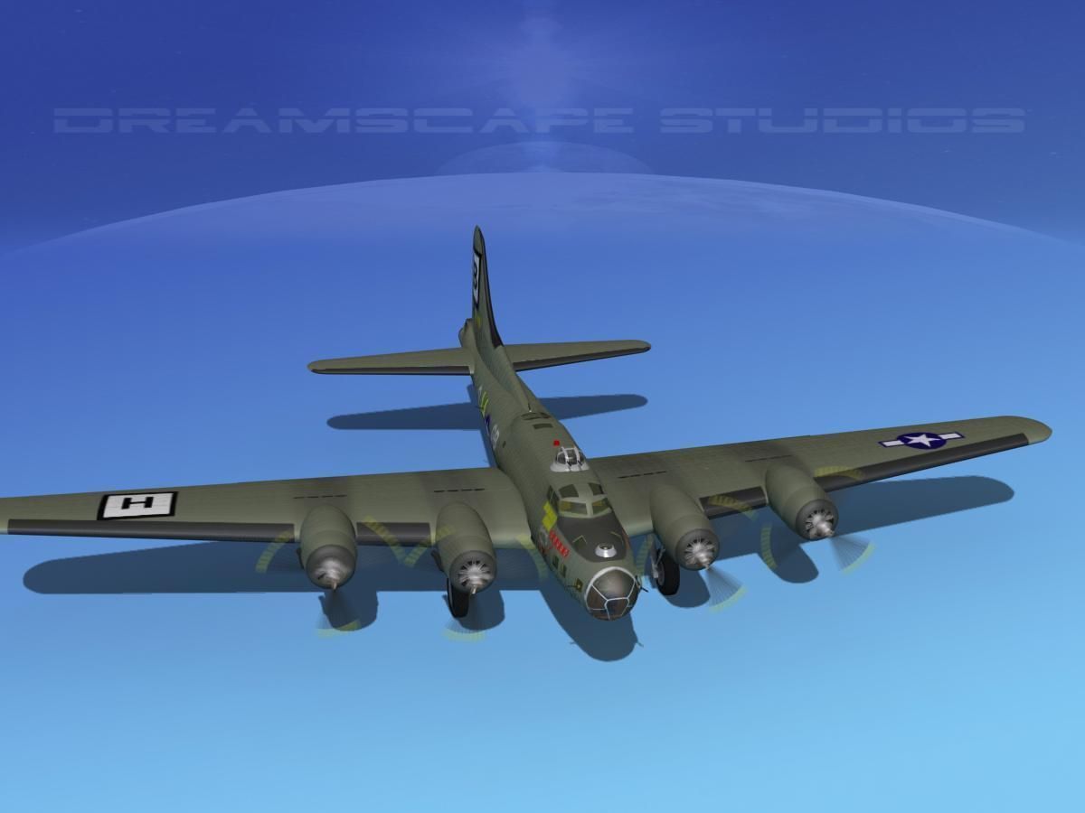 Boeing B-17F Flying Fortress HP V01 3D model_5
