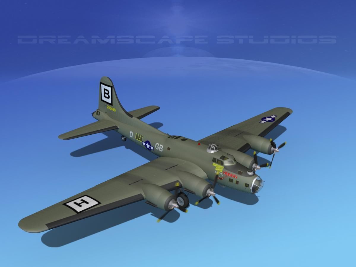 Boeing B-17F Flying Fortress HP V01 3D model_6