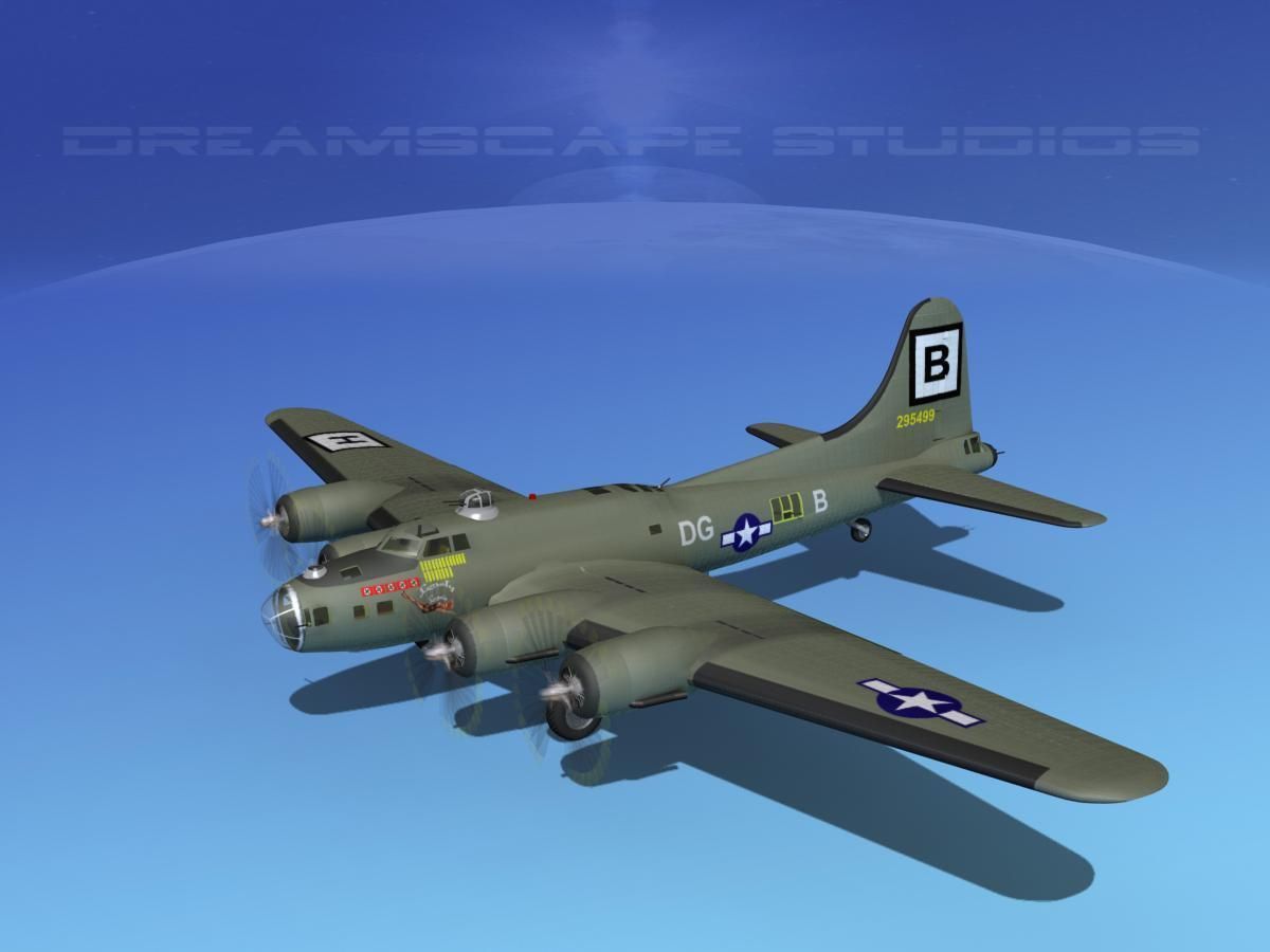 Boeing B-17F Flying Fortress HP V01 3D model_7