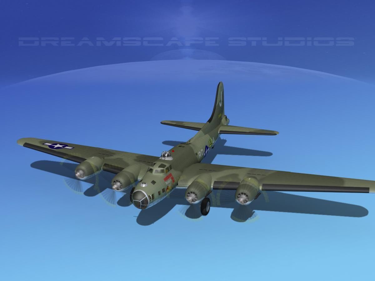 Boeing B-17F Flying Fortress HP V03 3D model_8