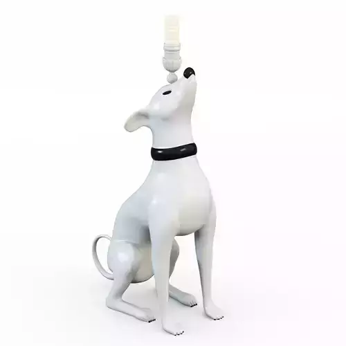 Dog with candles 3D model