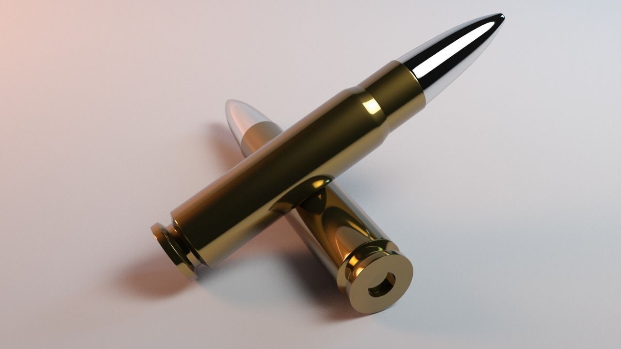 Bullets gold bullet 3D model_0