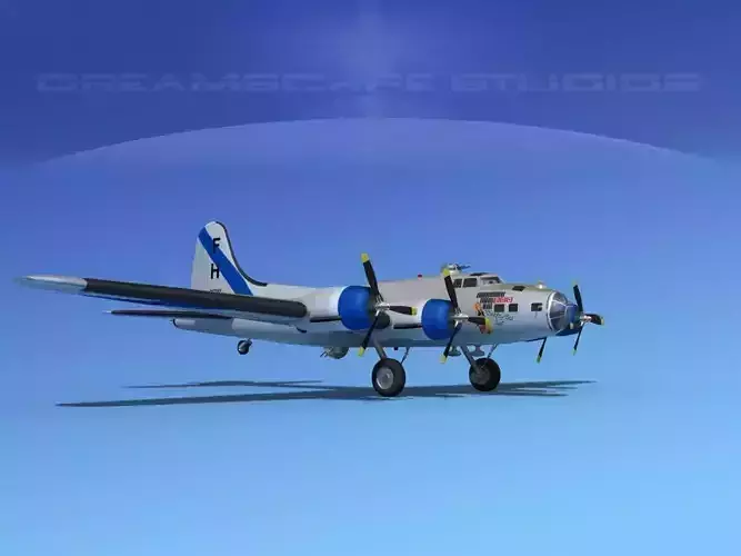 Boeing B-17F Flying Fortress MP V05 3D model