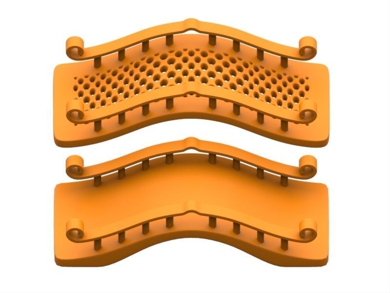Bridge pair of orange plastic bridges 3D print model_4