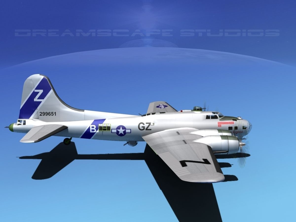 Boeing B-17G HP V04 3D model_4