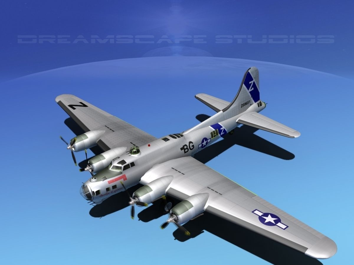 Boeing B-17G HP V04 3D model_10