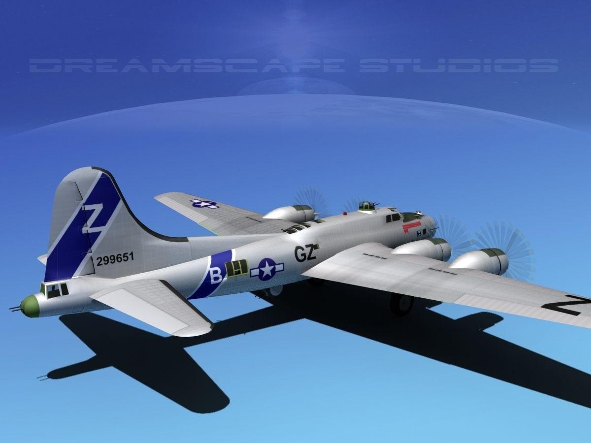 Boeing B-17G HP V04 3D model_5