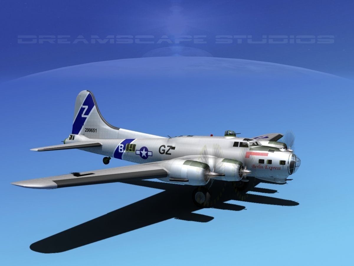 Boeing B-17G HP V04 3D model_3