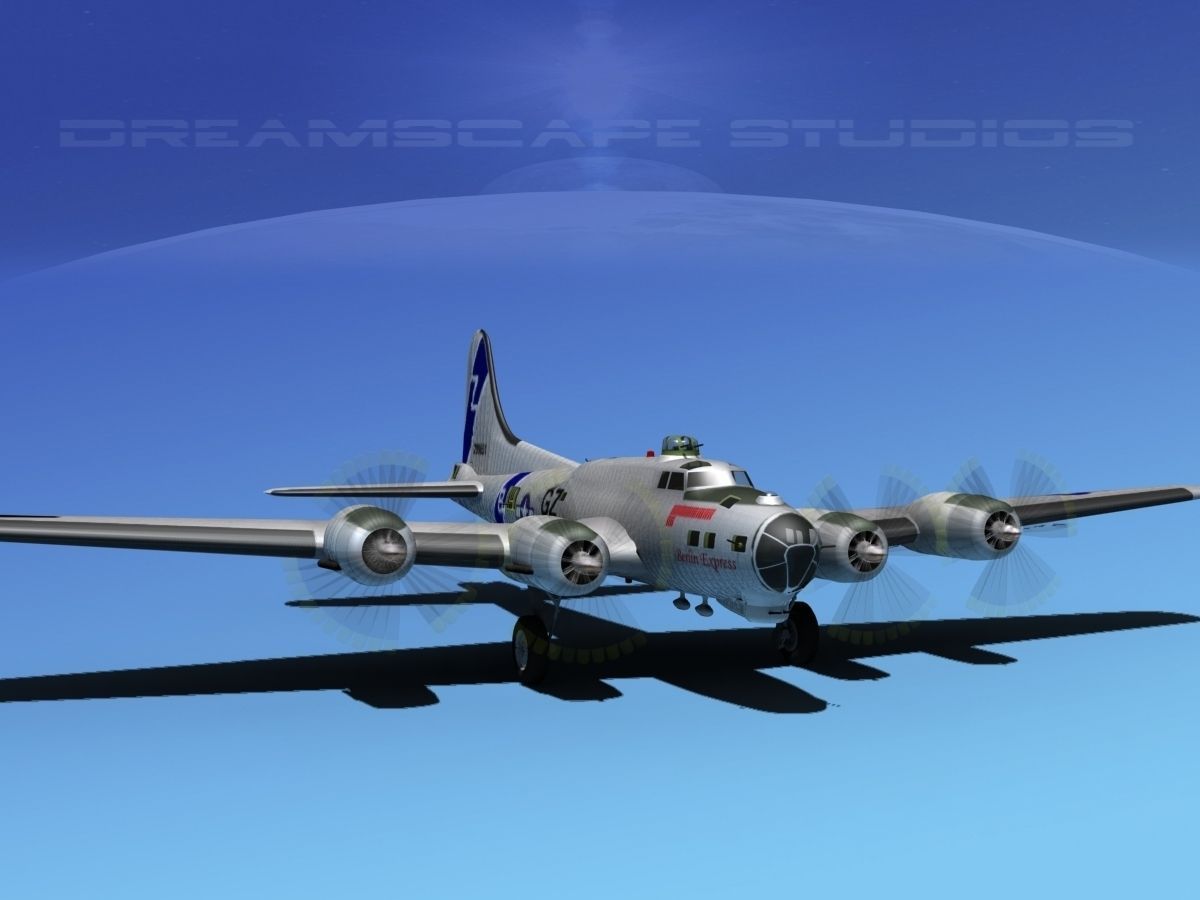 Boeing B-17G HP V04 3D model_2