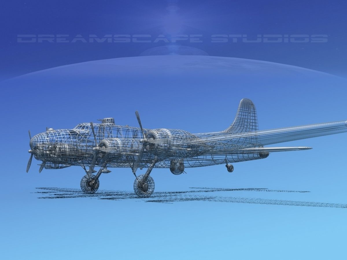 Boeing B-17G Flying Fortress MP V03 3D model_11