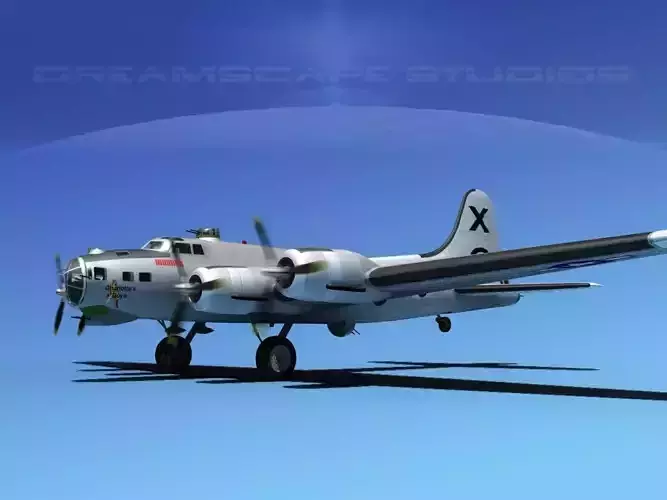 Boeing B-17G Flying Fortress MP V03 3D model