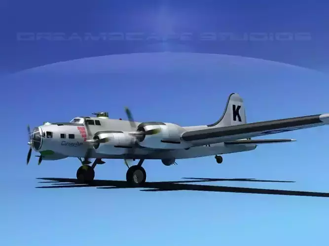 Boeing B-17G Flying Fortress MP V05 3D model