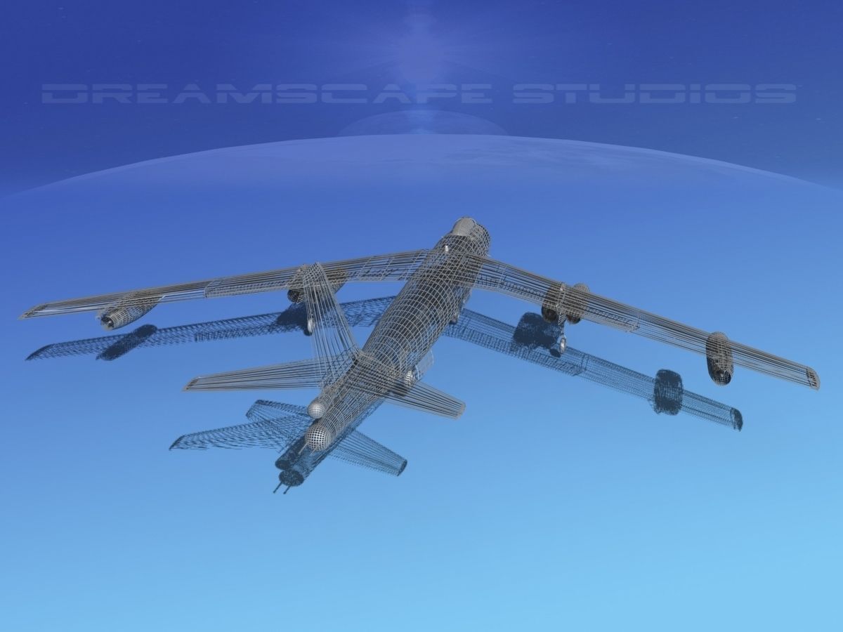 Boeing B-47A Stratojet Bare Metal 3D model_13