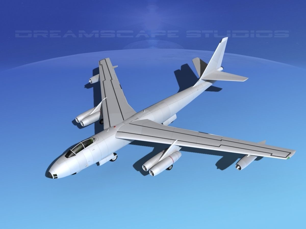 Boeing B-47A Stratojet Bare Metal 3D model_10