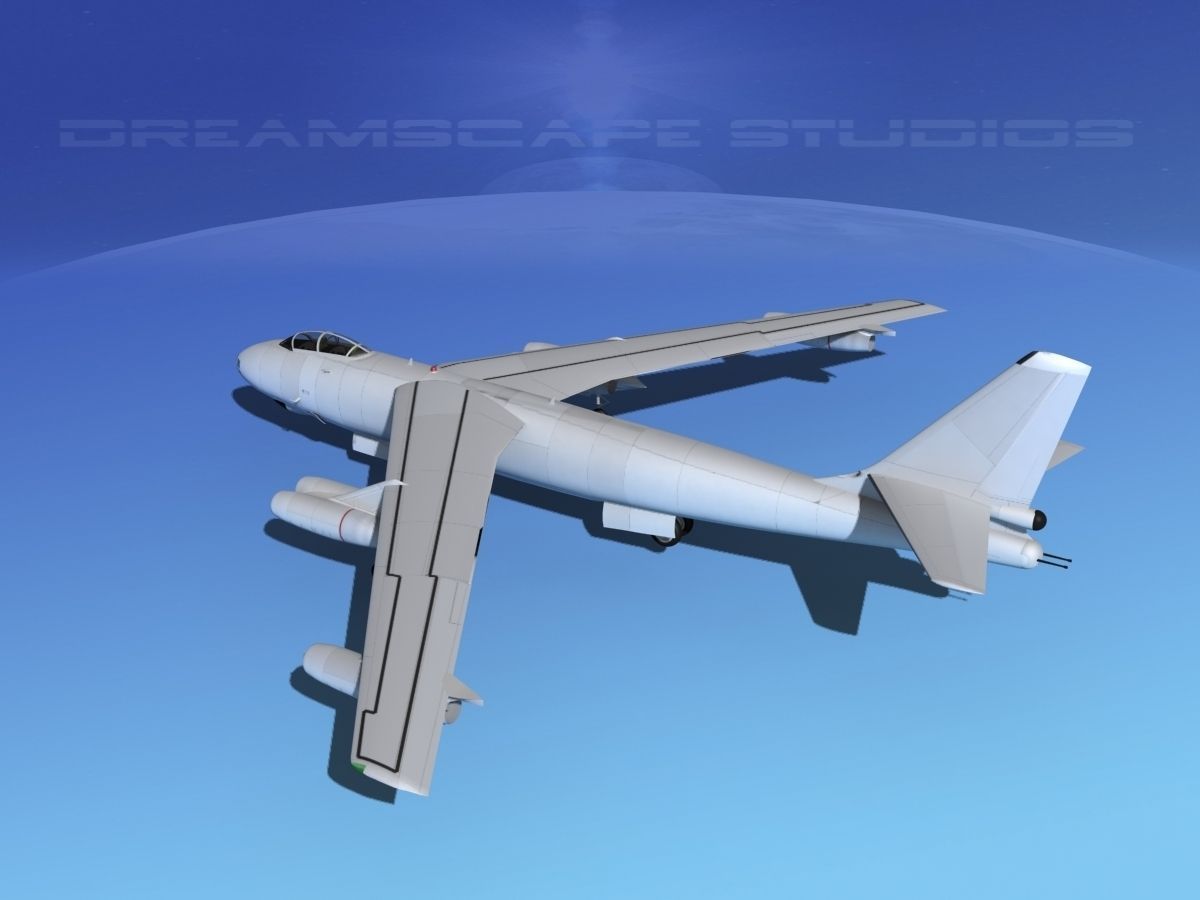 Boeing B-47A Stratojet Bare Metal 3D model_8