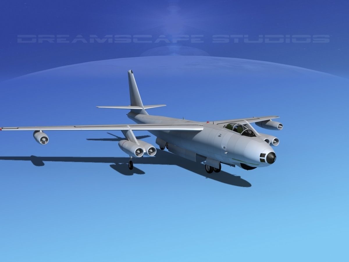 Boeing B-47A Stratojet Bare Metal 3D model_2