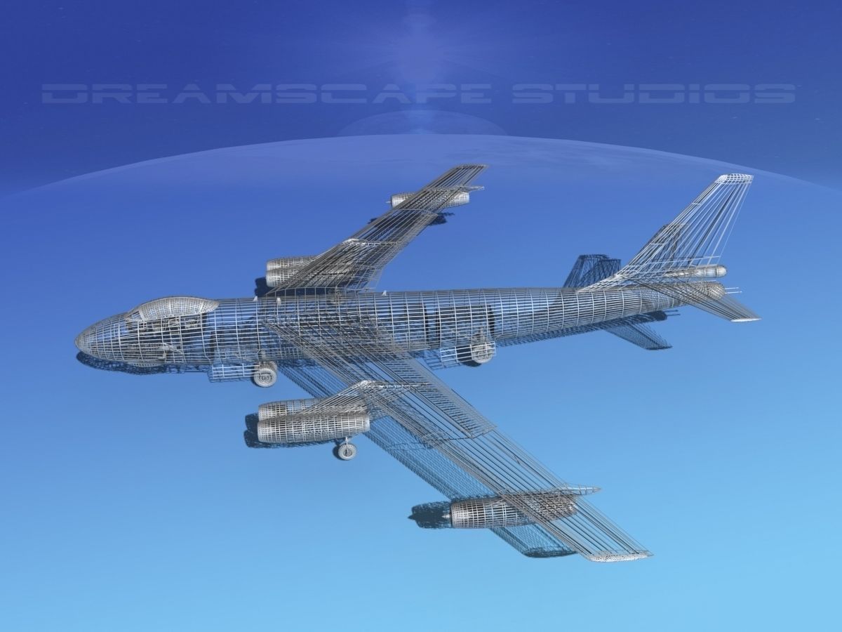 Boeing B-47A Stratojet Bare Metal 3D model_14