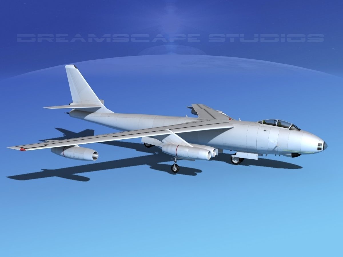 Boeing B-47A Stratojet Bare Metal 3D model_3